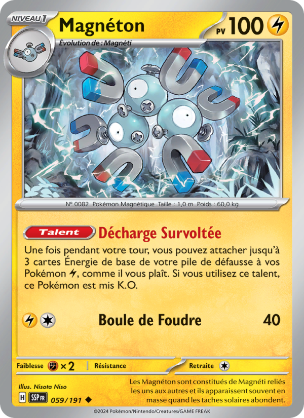 Magnéton 059 — Étincelles Déferlantes (French Pokémon TCG card)