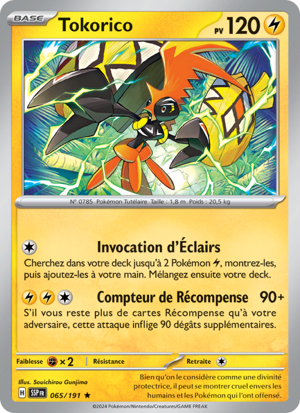 Tokorico 065 — Étincelles Déferlantes (French Pokémon TCG card)