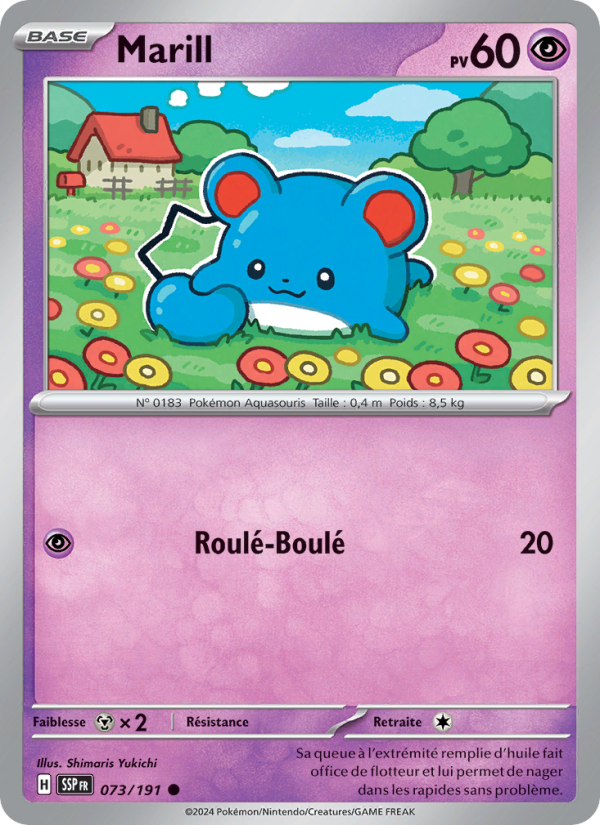 Marill 073 — Étincelles Déferlantes (French Pokémon TCG card)