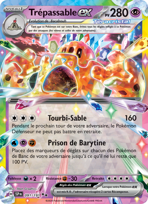 Trépassable-ex 091 — Étincelles Déferlantes (French Pokémon TCG card)