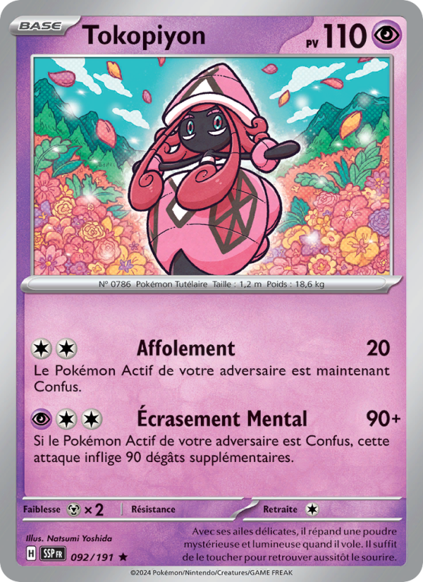 Tokopiyon 092 — Étincelles Déferlantes (French Pokémon TCG card)