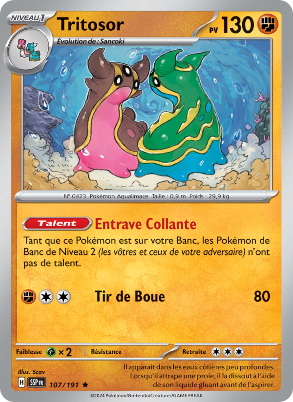 Tritosor 107 — Étincelles Déferlantes (French Pokémon TCG card)