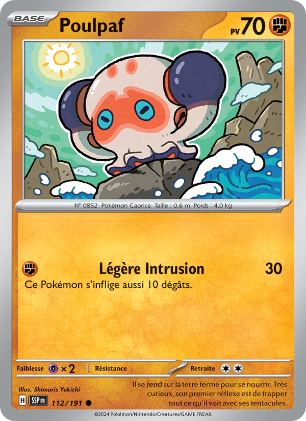 Poulpaf 112 — Étincelles Déferlantes (French Pokémon TCG card)