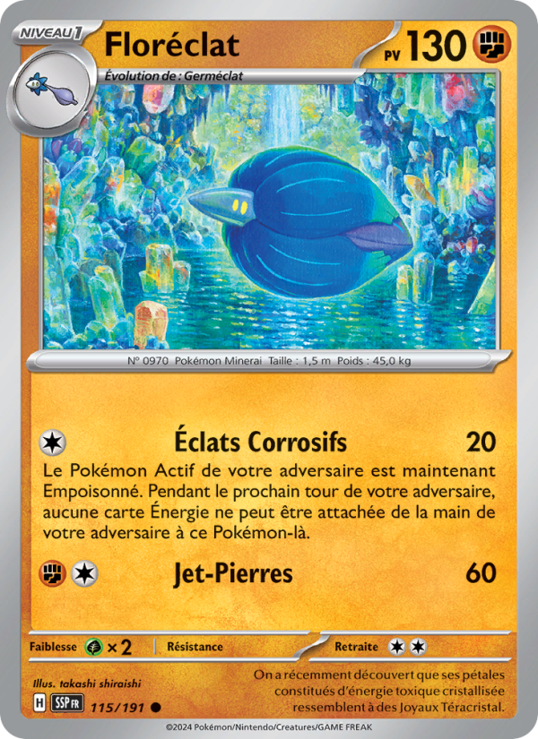 Floréclat 115 — Étincelles Déferlantes (French Pokémon TCG card)