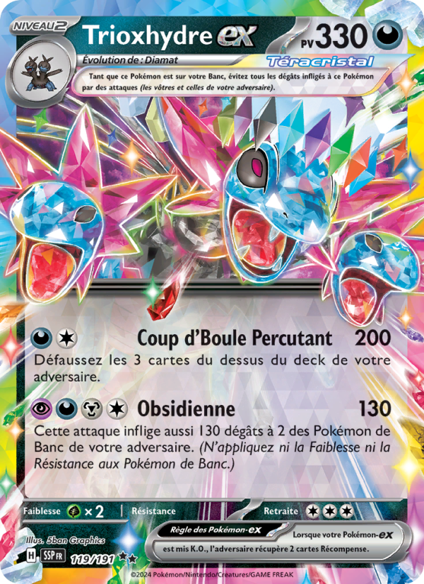 Trioxhydre-ex 119 — Étincelles Déferlantes (French Pokémon TCG card)