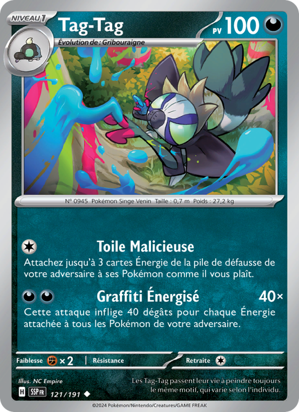 Tag-Tag 121 — Étincelles Déferlantes (French Pokémon TCG card)