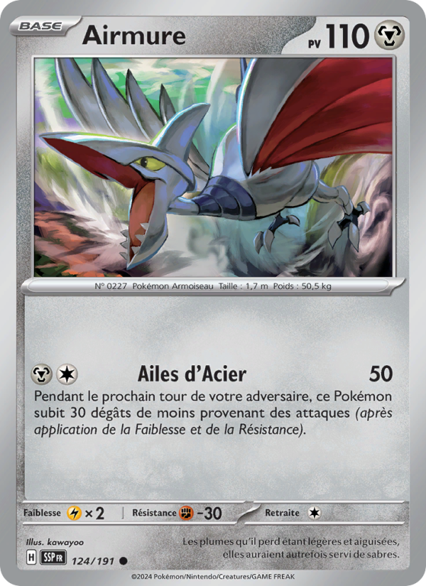 Airmure 124 — Étincelles Déferlantes (French Pokémon TCG card)