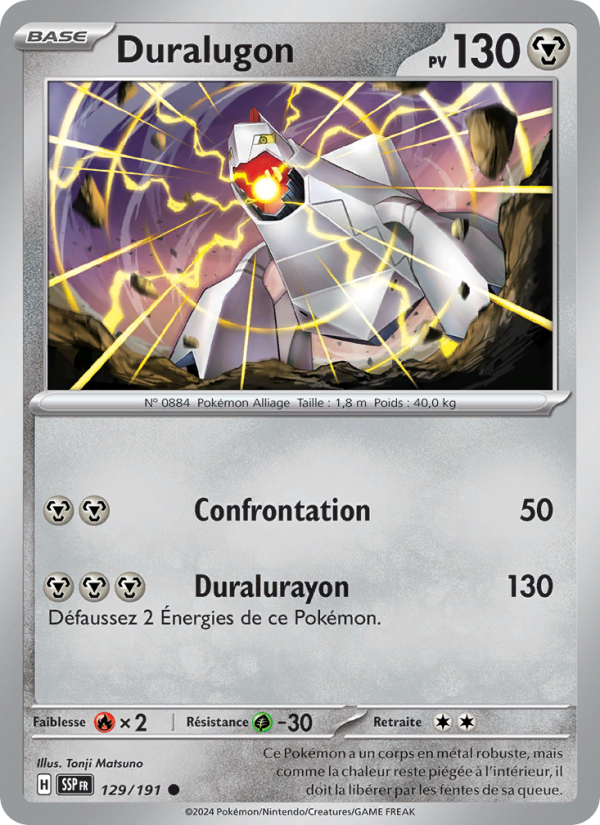 Duralugon 129 — Étincelles Déferlantes (French Pokémon TCG card)