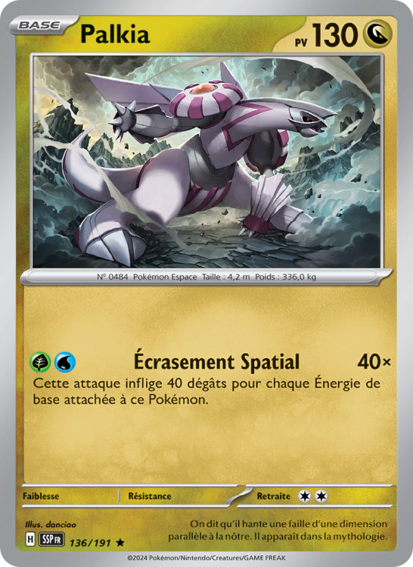 Palkia 136 — Étincelles Déferlantes (French Pokémon TCG card)