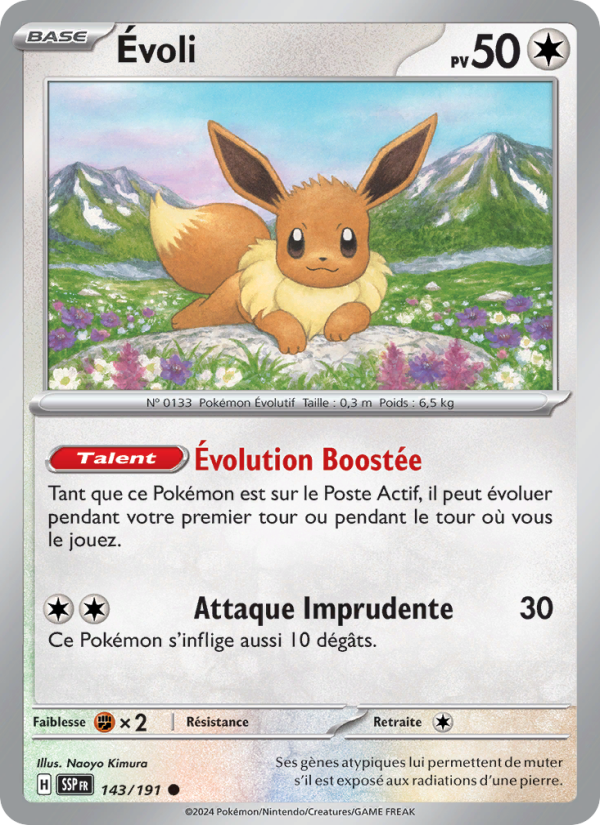 Évoli 143 — Étincelles Déferlantes (French Pokémon TCG card)