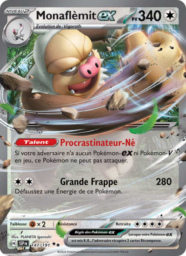 Monaflèmit-ex 147 — Étincelles Déferlantes (French Pokémon TCG card)