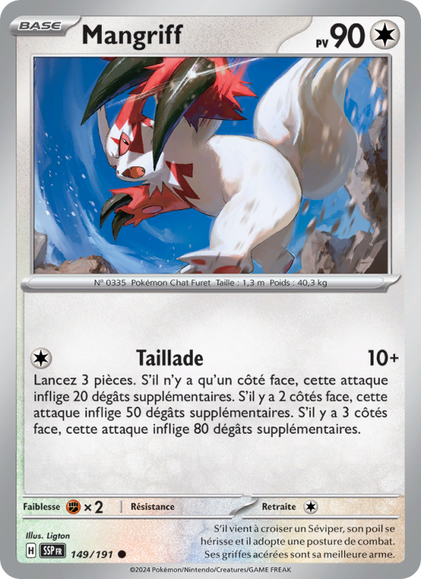 Mangriff 149 — Étincelles Déferlantes (French Pokémon TCG card)