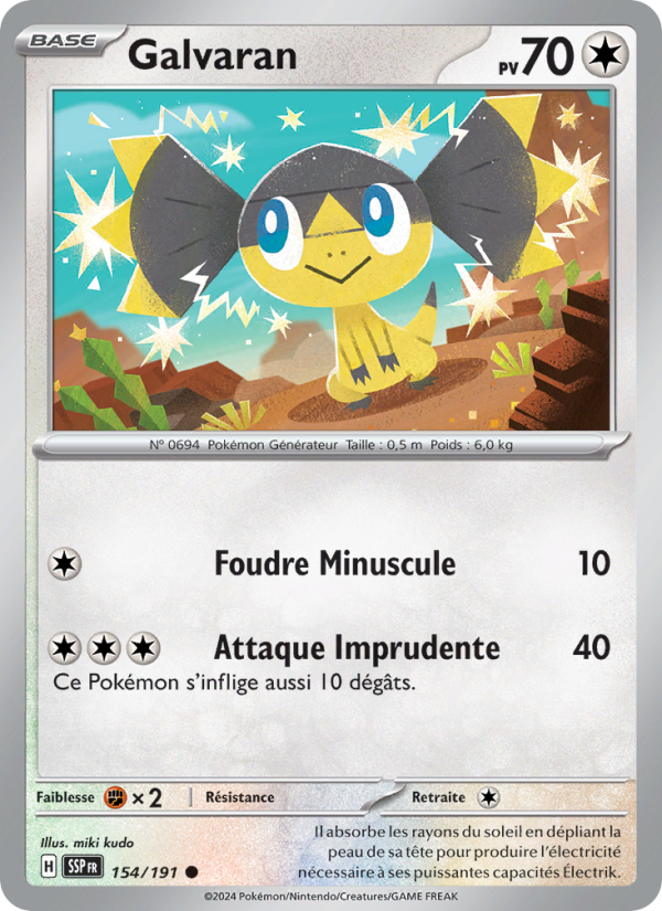 Galvaran 154 — Étincelles Déferlantes (French Pokémon TCG card)