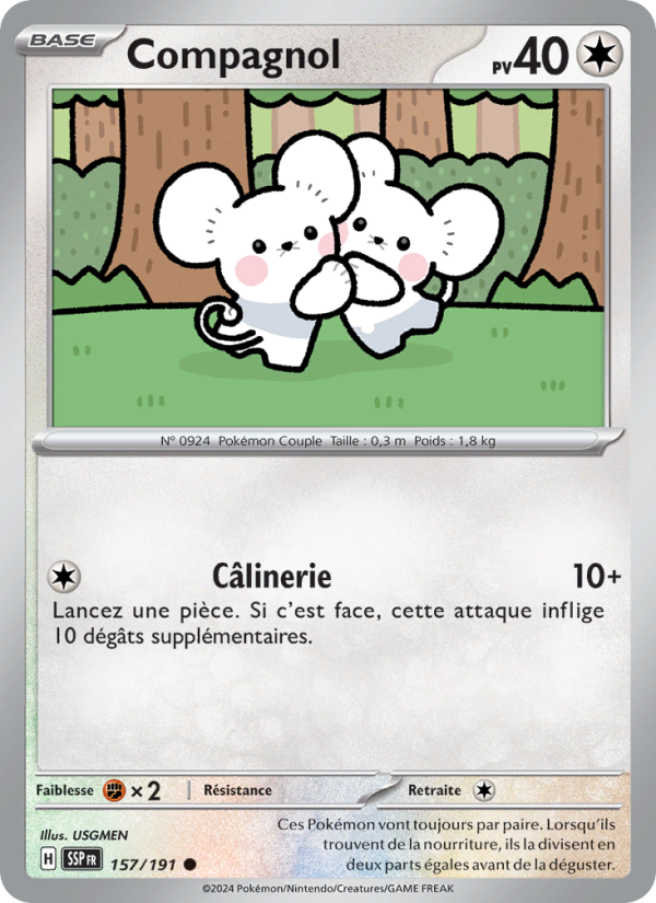 Compagnol 157 — Étincelles Déferlantes (French Pokémon TCG card)