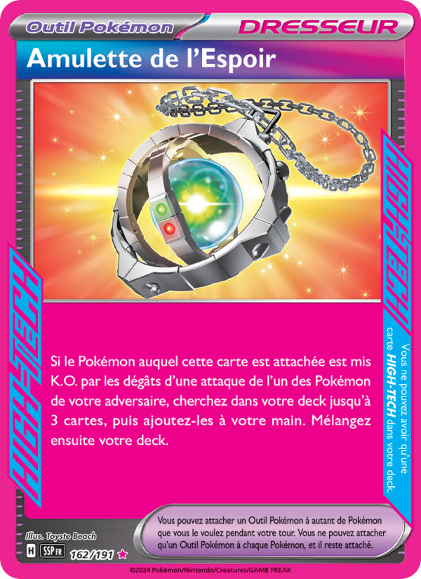Amulette de l'Espoir 162 — Étincelles Déferlantes (French Pokémon TCG card)