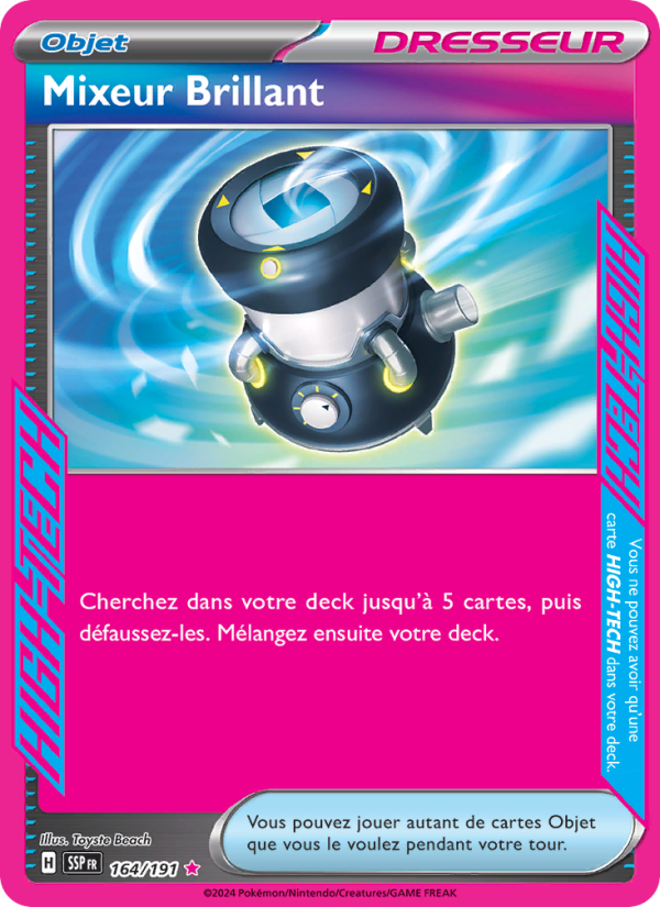 Mixeur Brillant 164 — Étincelles Déferlantes (French Pokémon TCG card)