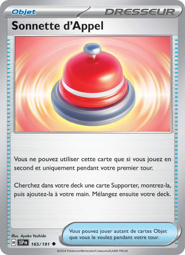 Sonnette d'Appel 165 — Étincelles Déferlantes (French Pokémon TCG card)