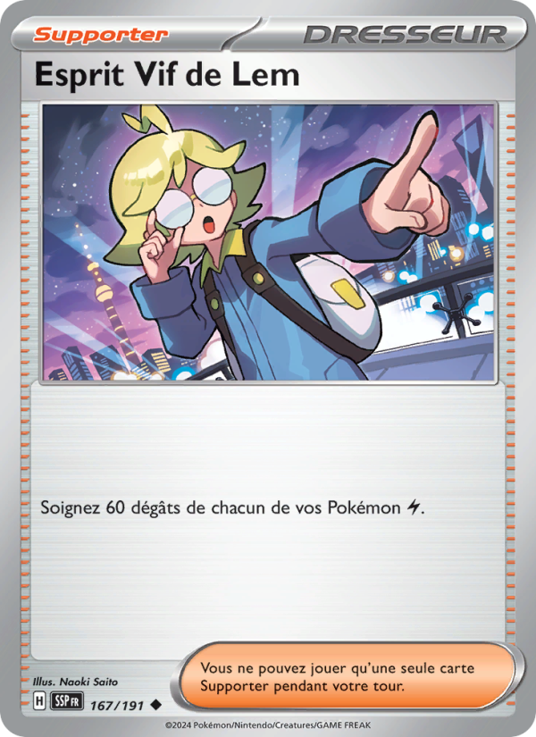 Esprit Vif de Lem 167 — Étincelles Déferlantes (French Pokémon TCG card)