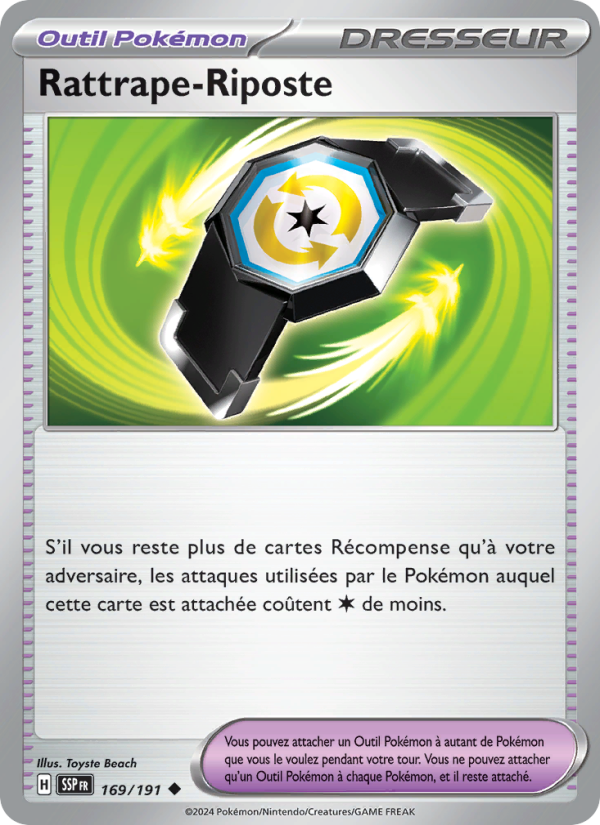 Rattrape-Riposte 169 — Étincelles Déferlantes (French Pokémon TCG card)
