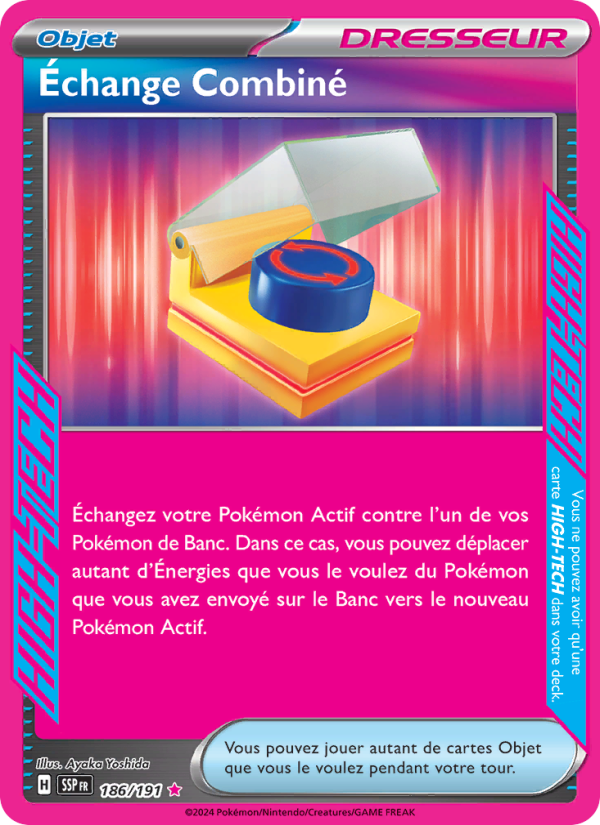 Échange Combiné 186 — Étincelles Déferlantes (French Pokémon TCG card)