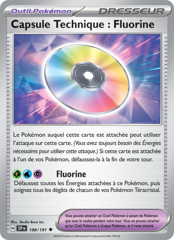 Capsule Technique : Fluorine 188 — Étincelles Déferlantes (French Pokémon TCG card)