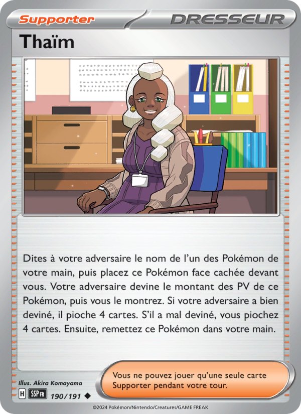 Thaïm 190 — Étincelles Déferlantes (French Pokémon TCG card)