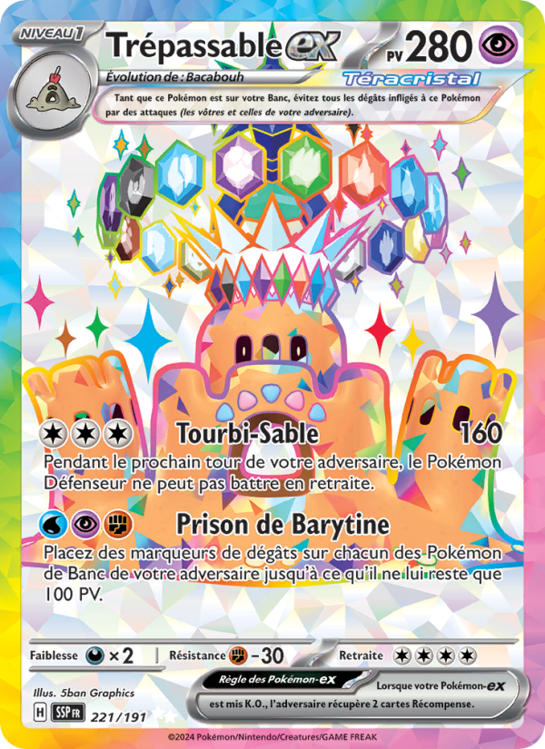 Trépassable-ex 221 — Étincelles Déferlantes (French Pokémon TCG card)
