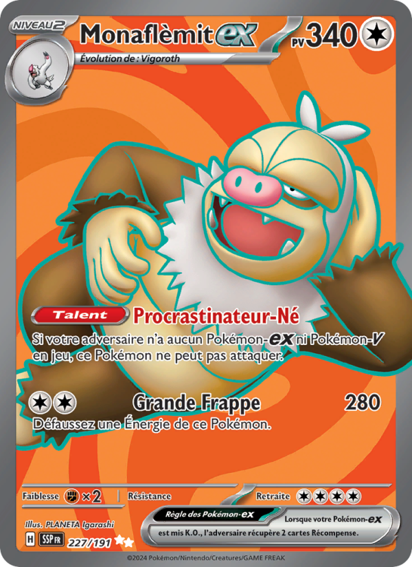 Monaflèmit-ex 227 — Étincelles Déferlantes (French Pokémon TCG card)