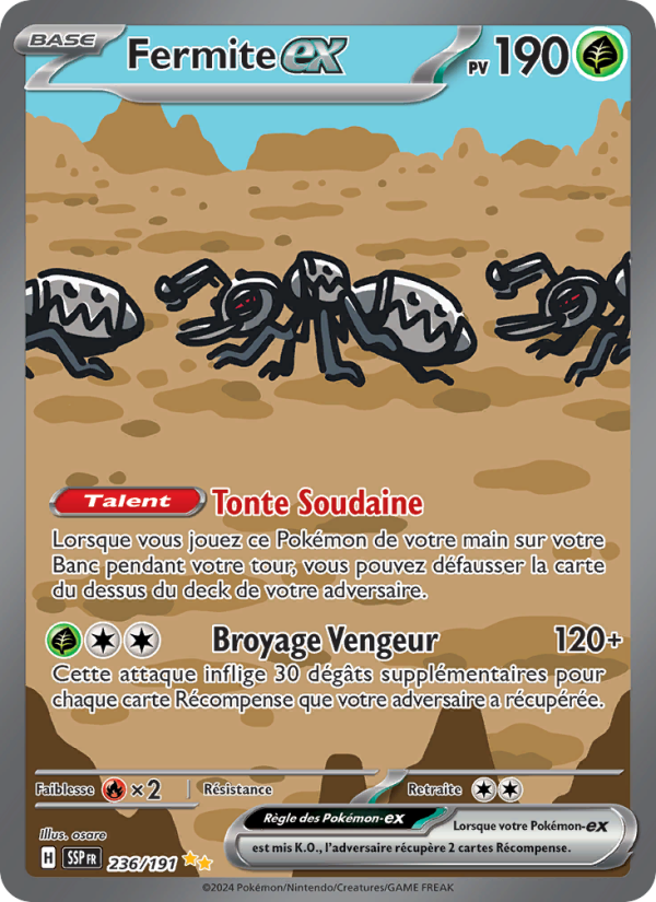 Fermite-ex 236 — Étincelles Déferlantes (French Pokémon TCG card)