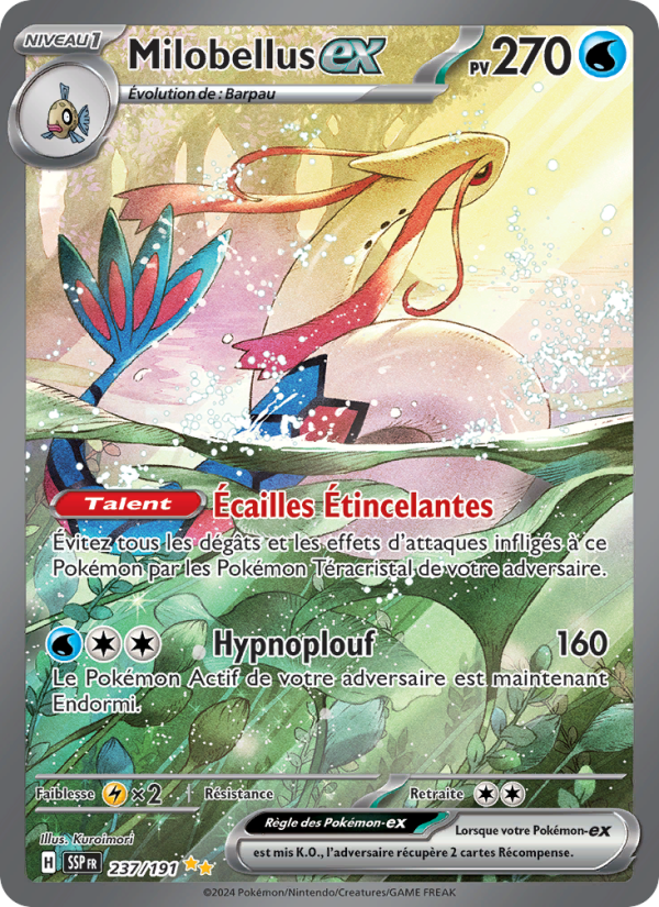 Milobellus-ex 237 — Étincelles Déferlantes (French Pokémon TCG card)