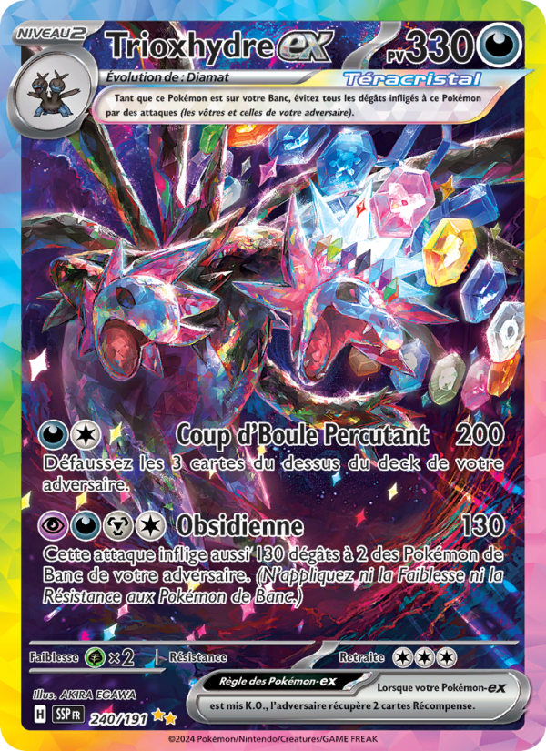 Trioxhydre-ex 240 — Étincelles Déferlantes (French Pokémon TCG card)