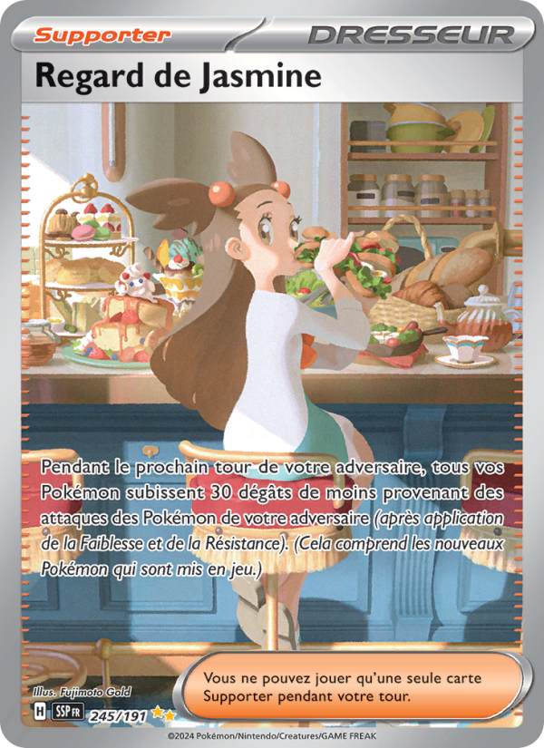 Regard de Jasmine 245 — Étincelles Déferlantes (French Pokémon TCG card)