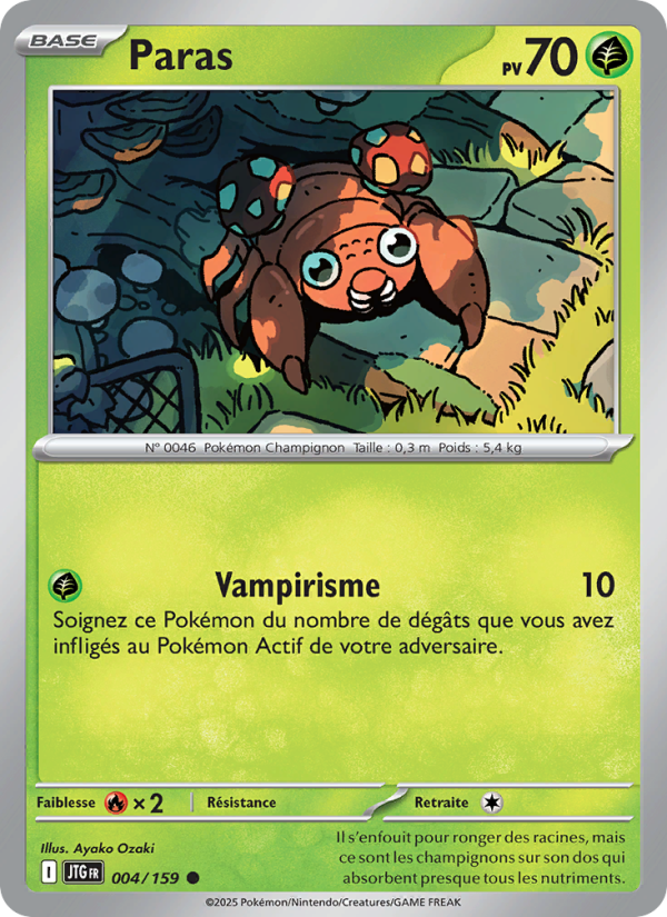 Paras 004 — Aventures Ensemble (French Pokémon TCG card)