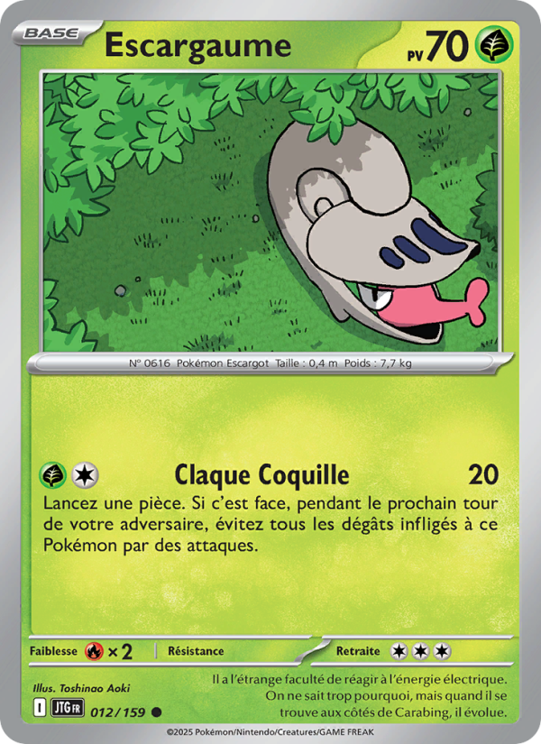 Escargaume 012 — Aventures Ensemble (French Pokémon TCG card)
