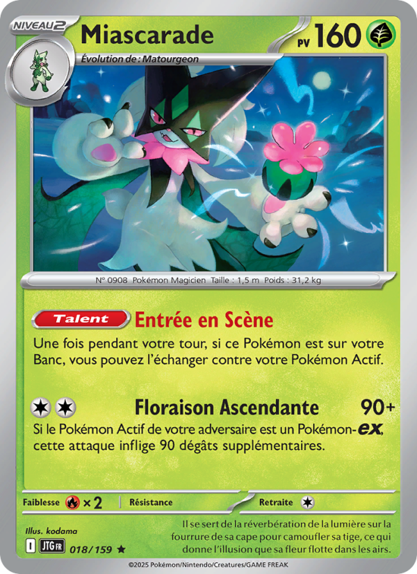 Miascarade 018 — Aventures Ensemble (French Pokémon TCG card)