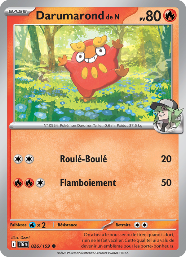 Darumarond de N 026 — Aventures Ensemble (French Pokémon TCG card)