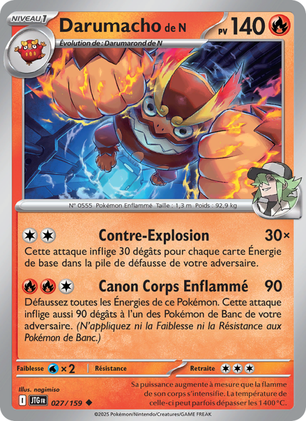 Darumacho de N 027 — Aventures Ensemble (French Pokémon TCG card)
