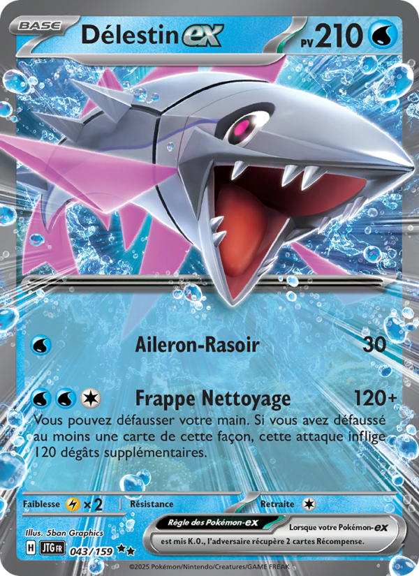 Délestin-ex 043 — Aventures Ensemble (French Pokémon TCG card)