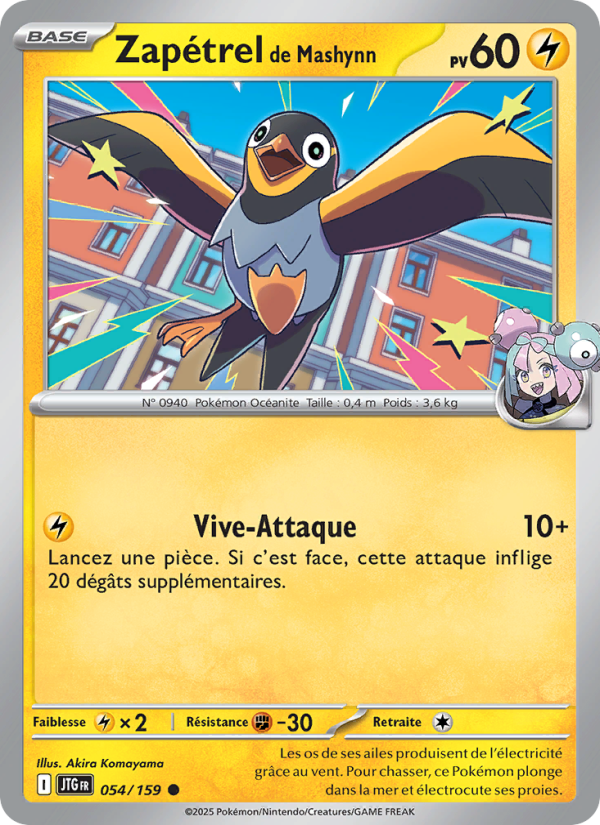 Zapétrel de Mashynn 054 — Aventures Ensemble (French Pokémon TCG card)