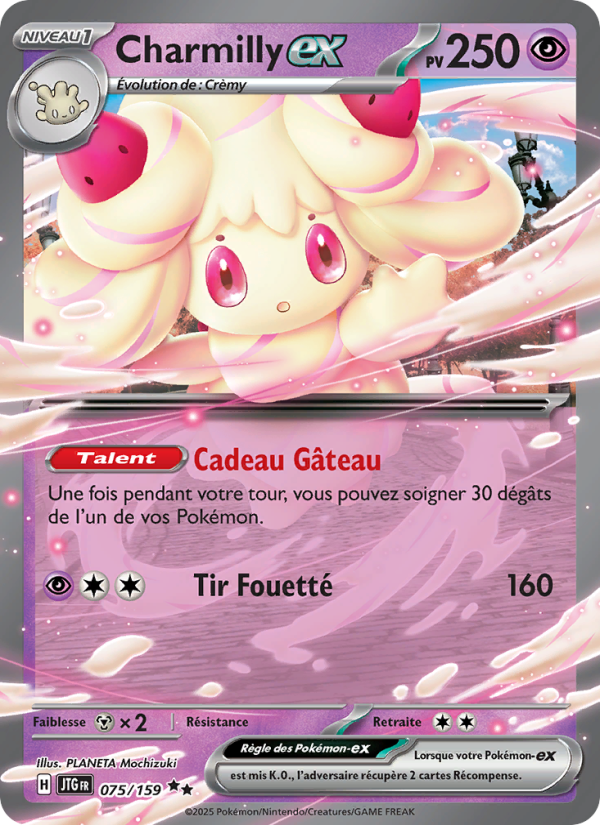 Charmilly-ex 075 — Aventures Ensemble (French Pokémon TCG card)