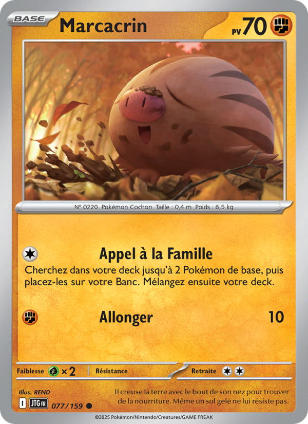 Marcacrin 077 — Aventures Ensemble (French Pokémon TCG card)