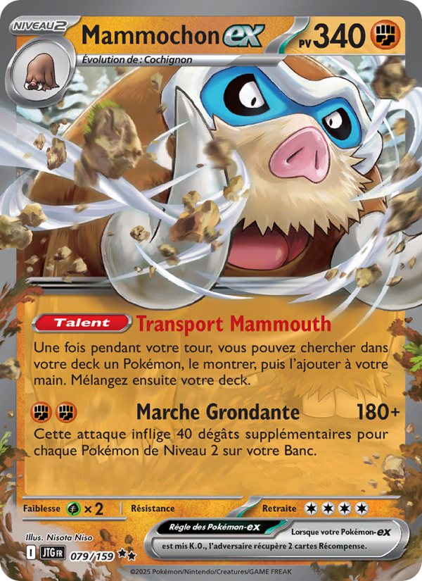 Mammochon-ex 079 — Aventures Ensemble (French Pokémon TCG card)