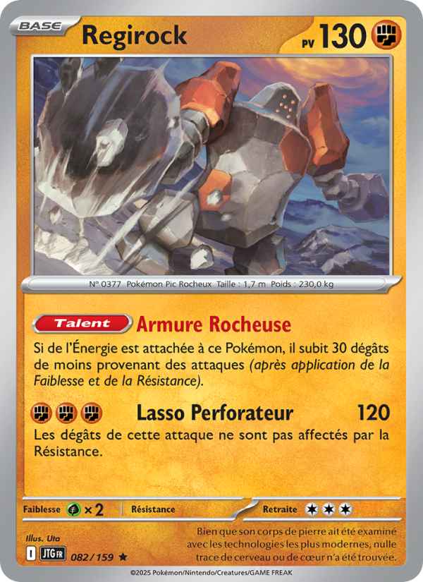 Regirock 082 — Aventures Ensemble (French Pokémon TCG card)