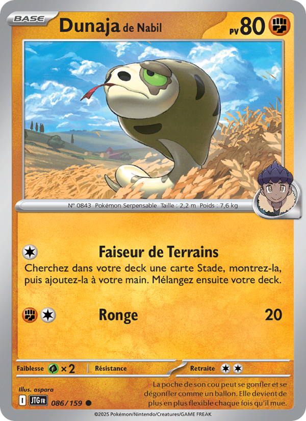 Dunaja de Nabil 086 — Aventures Ensemble (French Pokémon TCG card)