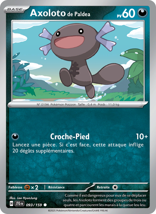 Axoloto de Paldea 093 — Aventures Ensemble (French Pokémon TCG card)