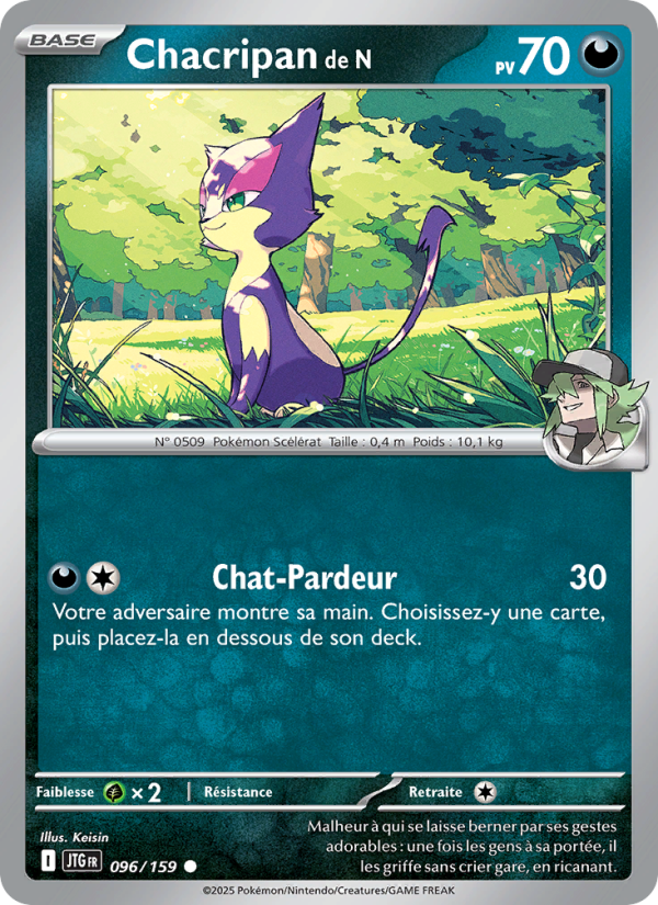 Chacripan de N 096 — Aventures Ensemble (French Pokémon TCG card)