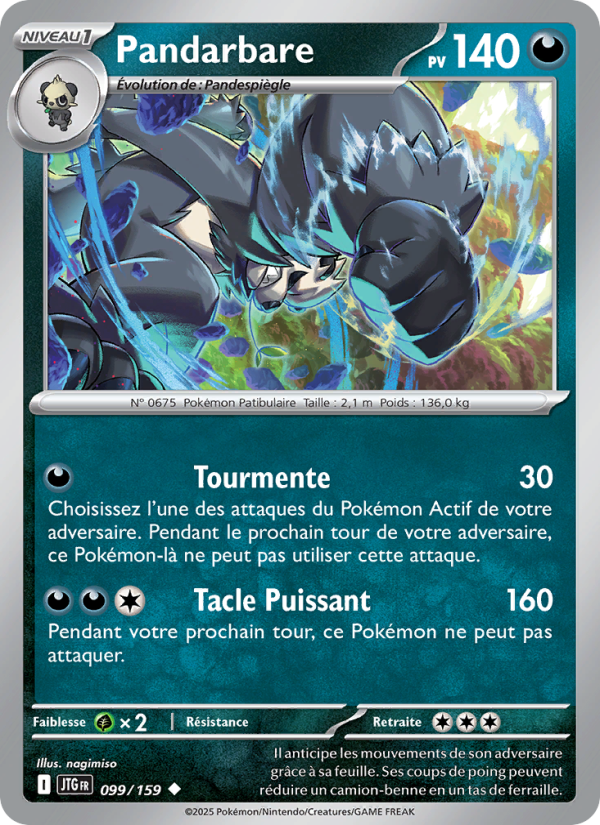Pandarbare 099 — Aventures Ensemble (French Pokémon TCG card)