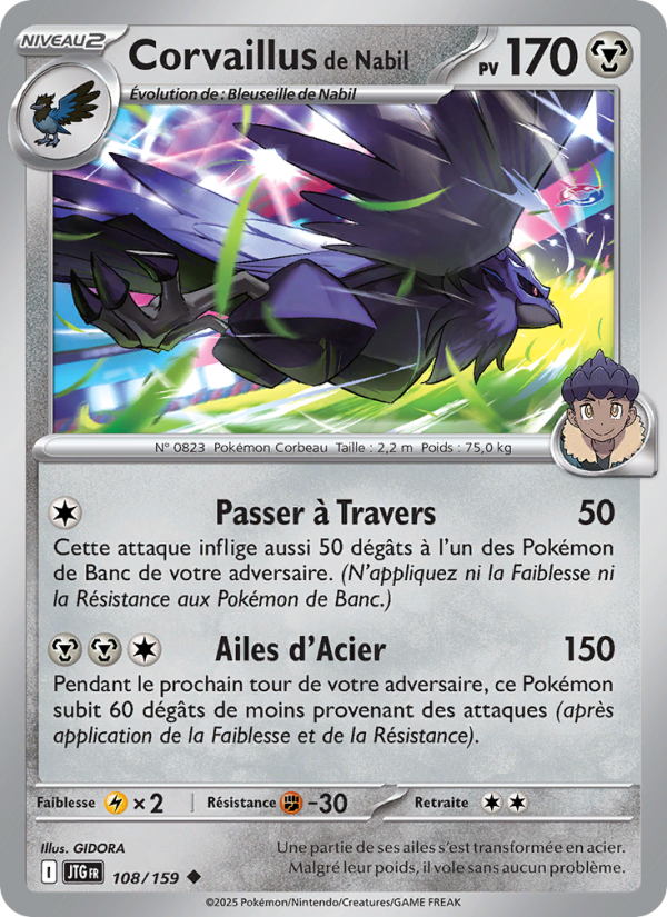 Corvaillus de Nabil 108 — Aventures Ensemble (French Pokémon TCG card)