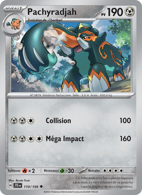 Pachyradjah 110 — Aventures Ensemble (French Pokémon TCG card)