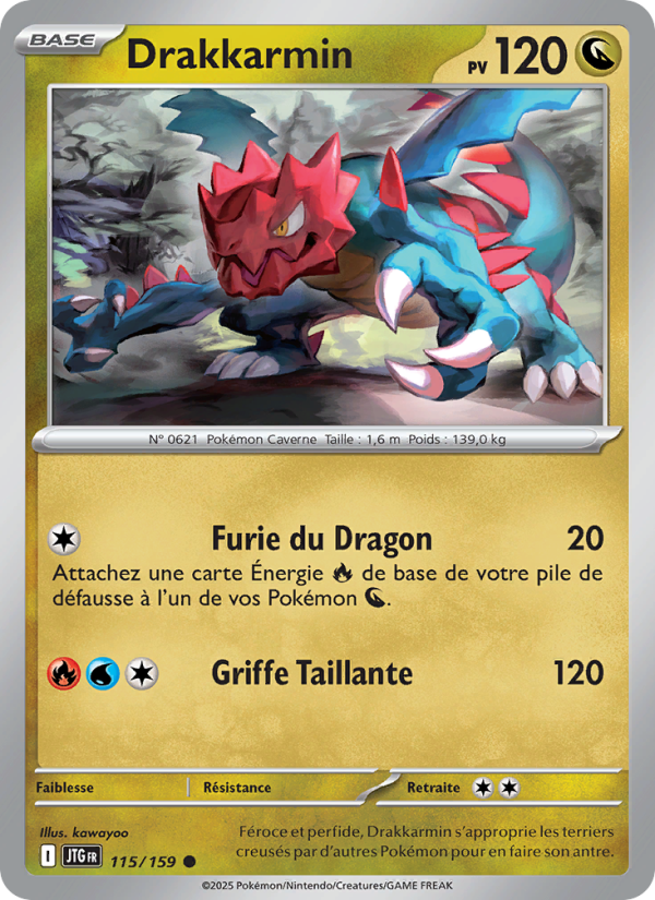 Drakkarmin 115 — Aventures Ensemble (French Pokémon TCG card)